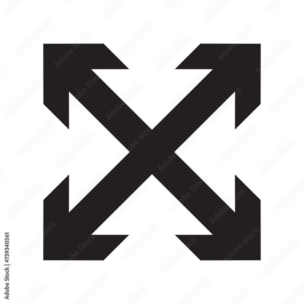 Four Arrows Point In Icon Zoom Out 4 Points Gesture Inside Target Black White Outline Shape Vector Clipart Graphic Illustration Artwork Sign Symbol. Vector Illustration. Four Arrows Point In Icon Zoom Out 4 Points Gesture Inside Target Black White Outline Shape Vector Clipart Graphic Illustration Artwork Sign Symbol. Vector Illustration.