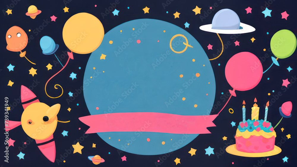 Naklejka premium Greeting card with space for text in the center 