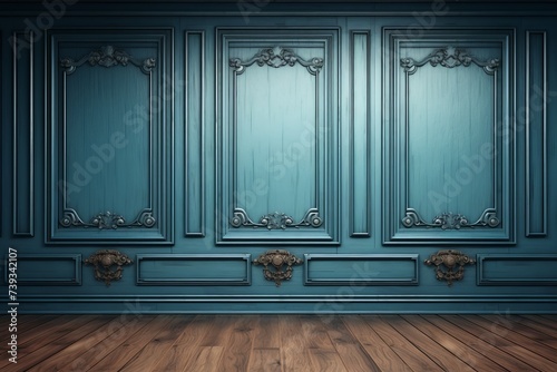 Blue wood wall background