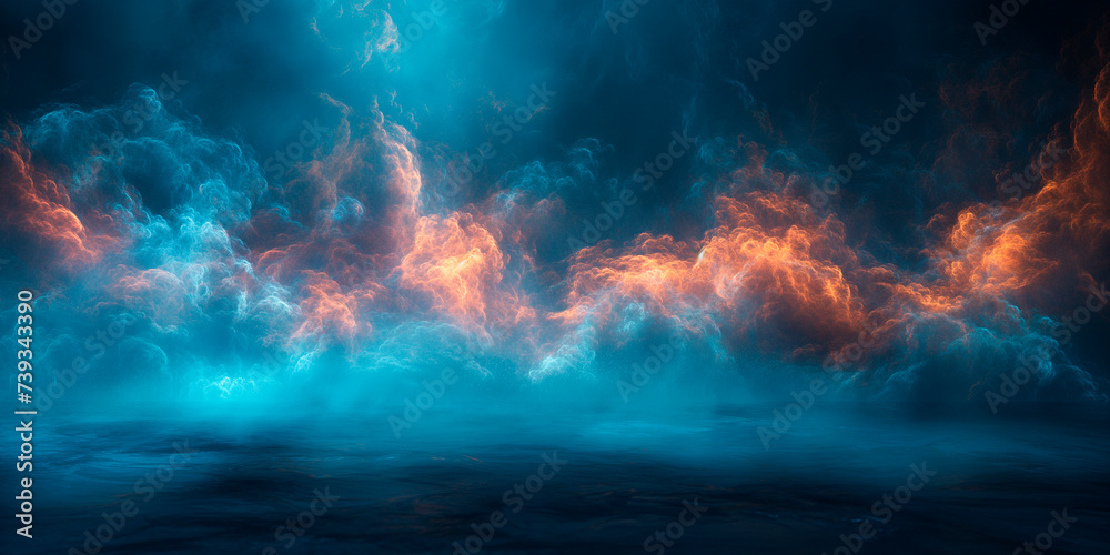glowing smoke abstract background