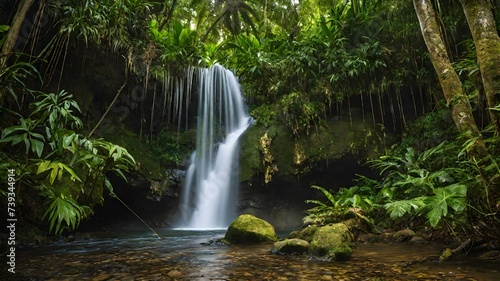 waterfall background very cool 