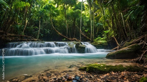 waterfall background very cool 