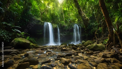 waterfall background very cool 