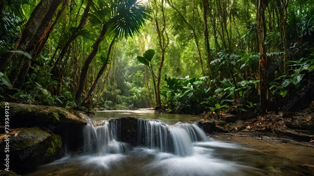 waterfall background very cool 