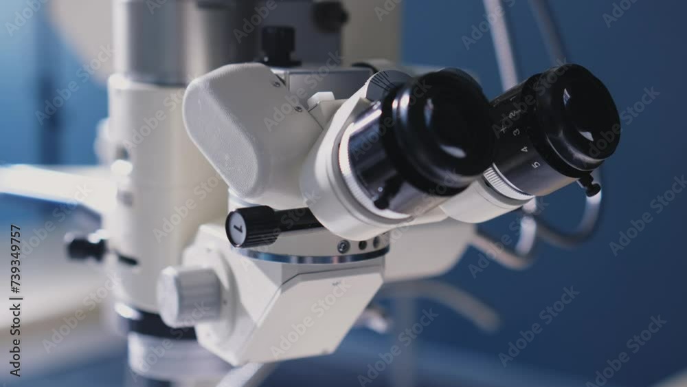High-tech equipment for ophthalmic surgery close-up. Concept of ophthalmological surgery, vision correction. High-tech equipment for ophthalmic surgery close-up. Concept of ophthalmological surgery, vision correction.