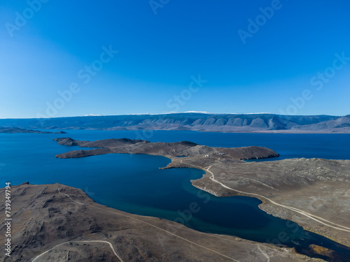 View of the Maloye More Bay on Lake Baikal