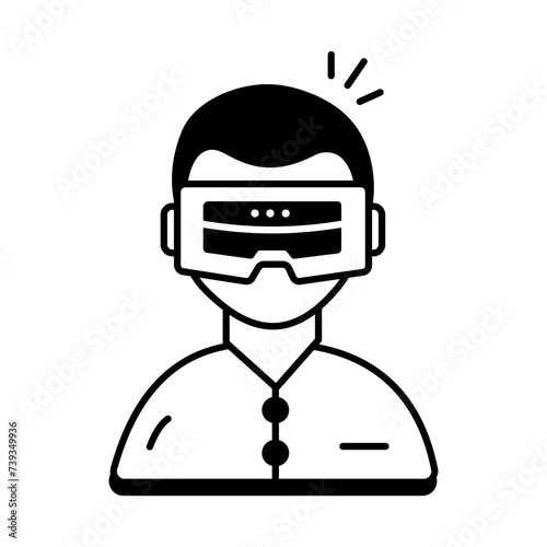 Data Networking Linear Icon