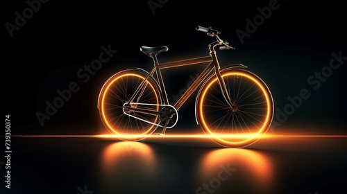The colorful light trails from fast-moving bicycles create beautiful light trails along the way. The empty space created in the image is a great place to add additional text or information. This is.