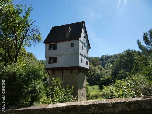 Taubertalweg Rothenburg ob der Tauber mit Topplerschlößchen