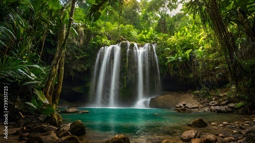 waterfall background very cool 