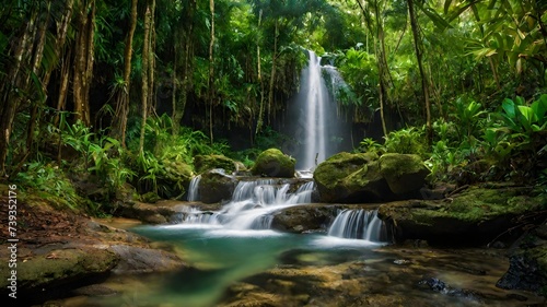 waterfall background very cool 