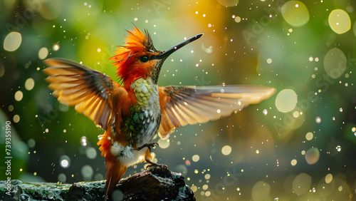 Flying hummingbird