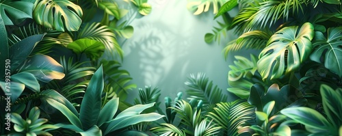 foliage monstera beautiful colors  with space for text or labels. white background