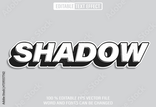 Editable 3d text style effect - Shadow text effect Template