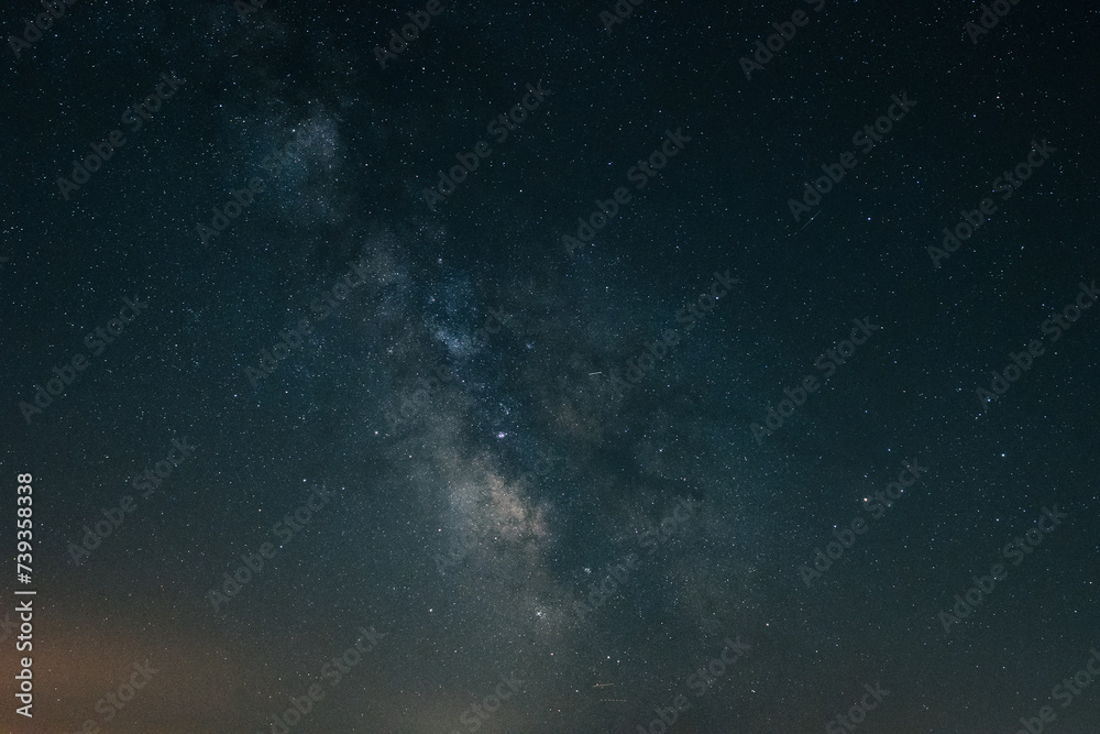 A view of the milky way galaxy in the night sky