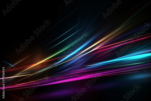 Neon light streak background