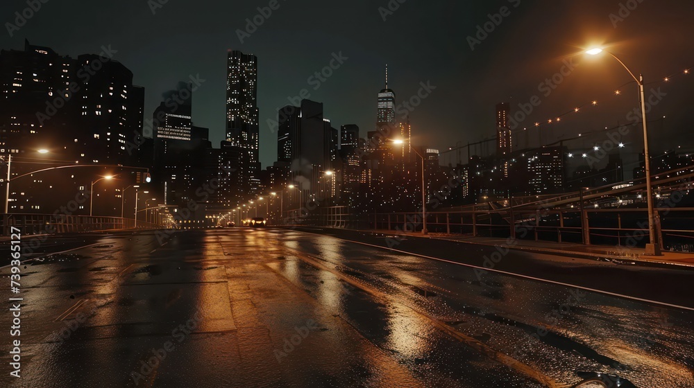 At night, the serene cityscape is imbued with melancholy, echoing loneliness, solitude, and a cascade of memories.