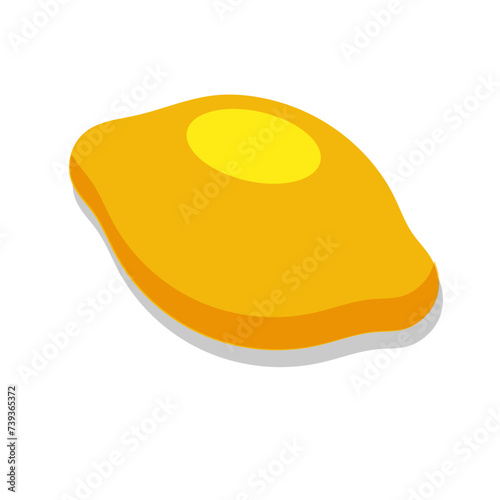 Lemon on a white background, vector image