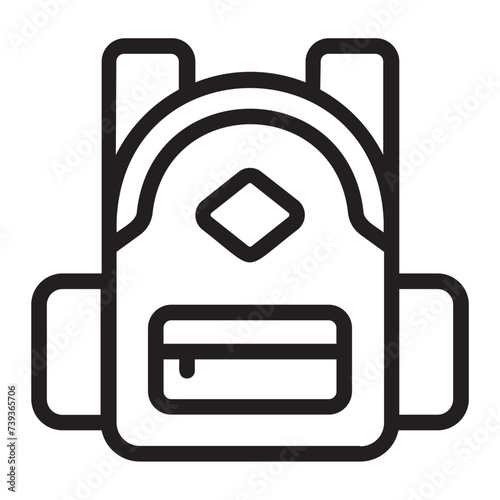 bagpack line icon