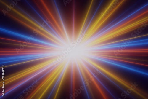 Colorful lines of neon light. Abstract neon light background  high speed motion.
