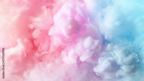 Colorful cotton candy in soft pastel color background.