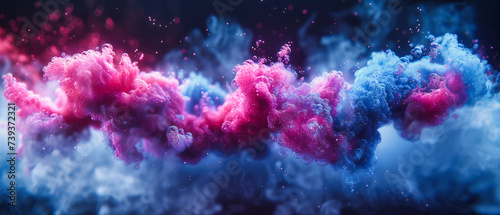 A fantasy of colors and textures, where abstract clouds and cosmic dust create a vivid backdrop for imaginations flight