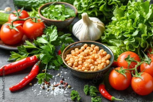 fresh vegetables on a table