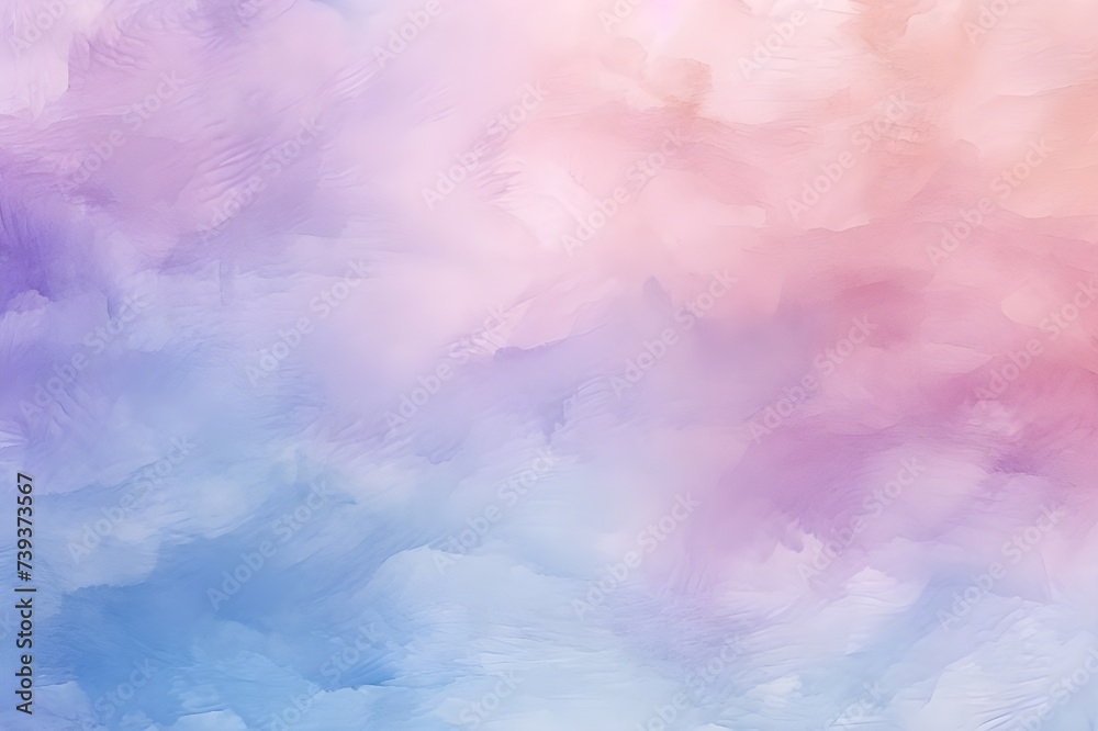 Fantasy watercolor paper texture image in light pink, purple, and blue hues, perfect for grunge design, vintage card templates, and more. 