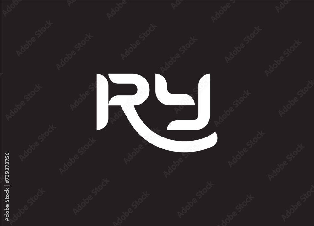 Initial Letter ry, yr Logo Template Vector Design Initial Letter ry, yr Logo Template Vector Design