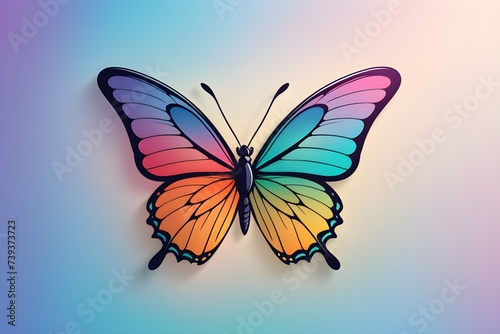 Colorful abstract butterfly, Butterfly background, fantasy precision and detail, multi-use (invitation card, wedding card, desktop background, on the wall...) 