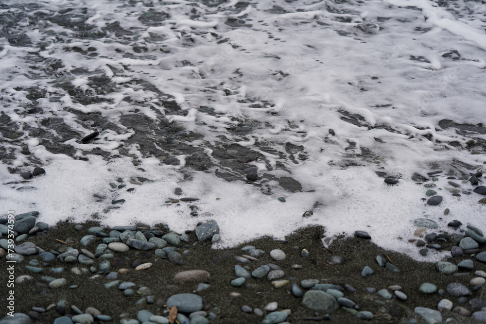 Obraz premium 小田原 御幸の浜 砂浜 浜辺の小石