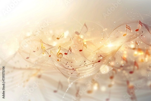 abstract music notes background