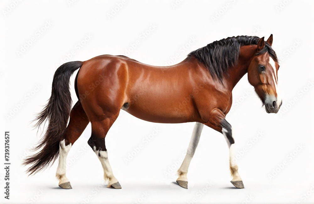 Obraz premium Horse on a white background