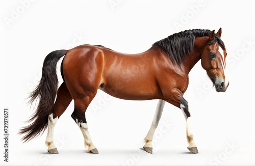 Horse on a white background