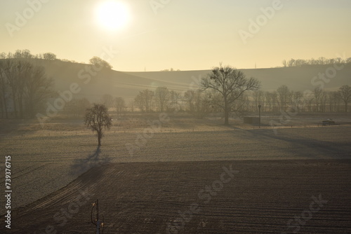 morning fog above the swampland in the Eifel photo