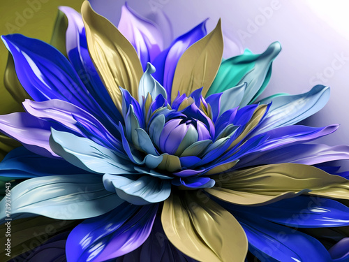 Beautiful elegant delicate 3d flowers background