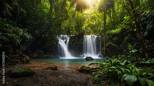 waterfall background very cool 