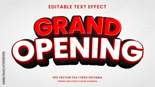 Grand Opening 3d editable text effect