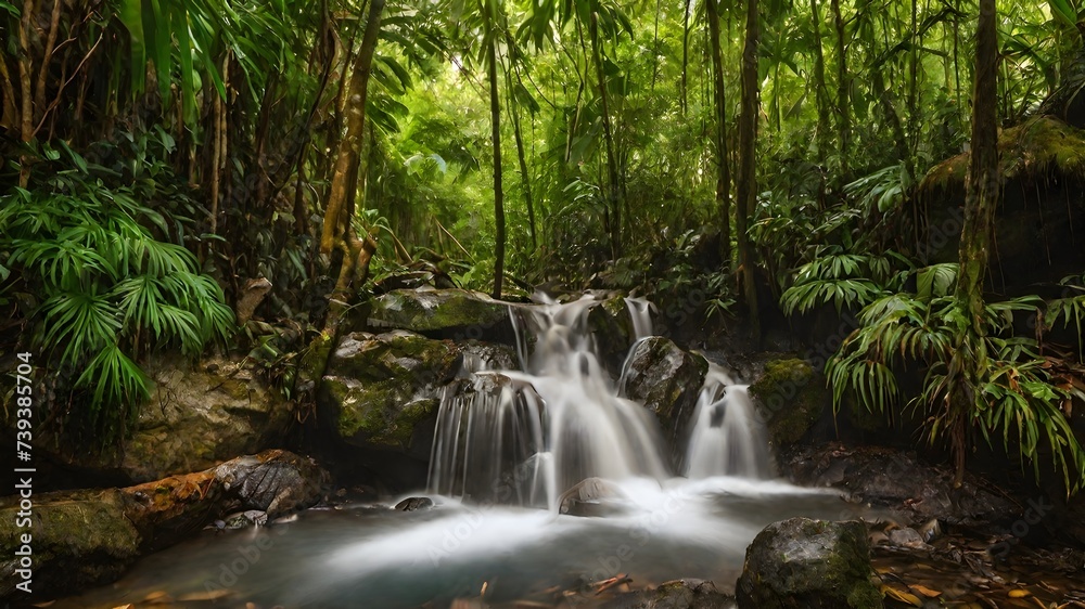 waterfall background very cool 