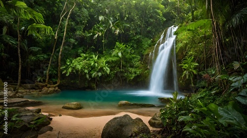 waterfall background very cool 