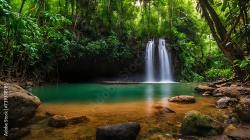 waterfall background very cool 