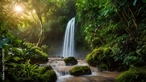 waterfall background very cool 
