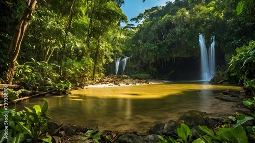 waterfall background very cool 
