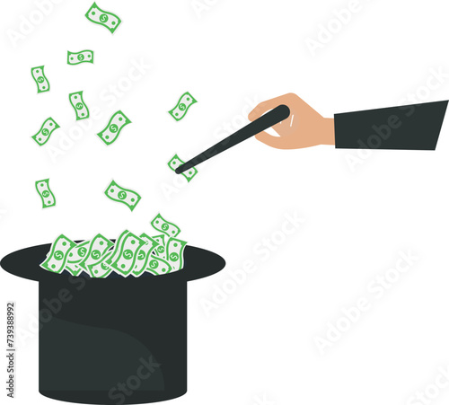 Magic show tricks or stage performance, Magical atmosphere or Fantasy Audience participation concept,

