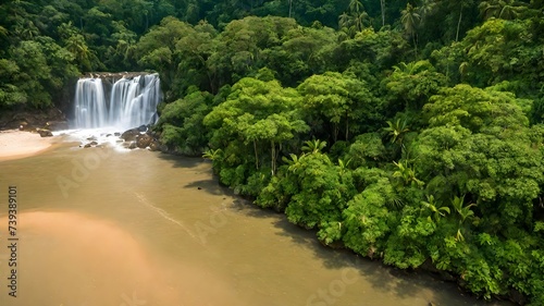 waterfall background very cool 