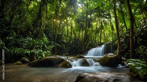 waterfall background very cool 