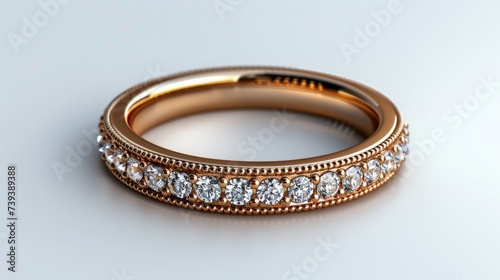 Close Up of Wedding Ring on White Surface