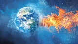 Extreme temperature fluctuations Illustrate the increasing frequency and magnitude of heatwaves and cold snaps due to climate change