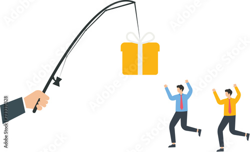 Gift Trap  and come out from the gift box, Unexpected situation or Unexpected twist concept,
