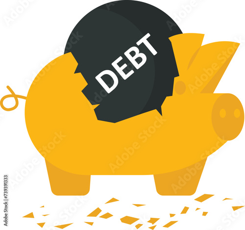 Business debt or financial crisis, Economic crisis and financial crisis concept,

